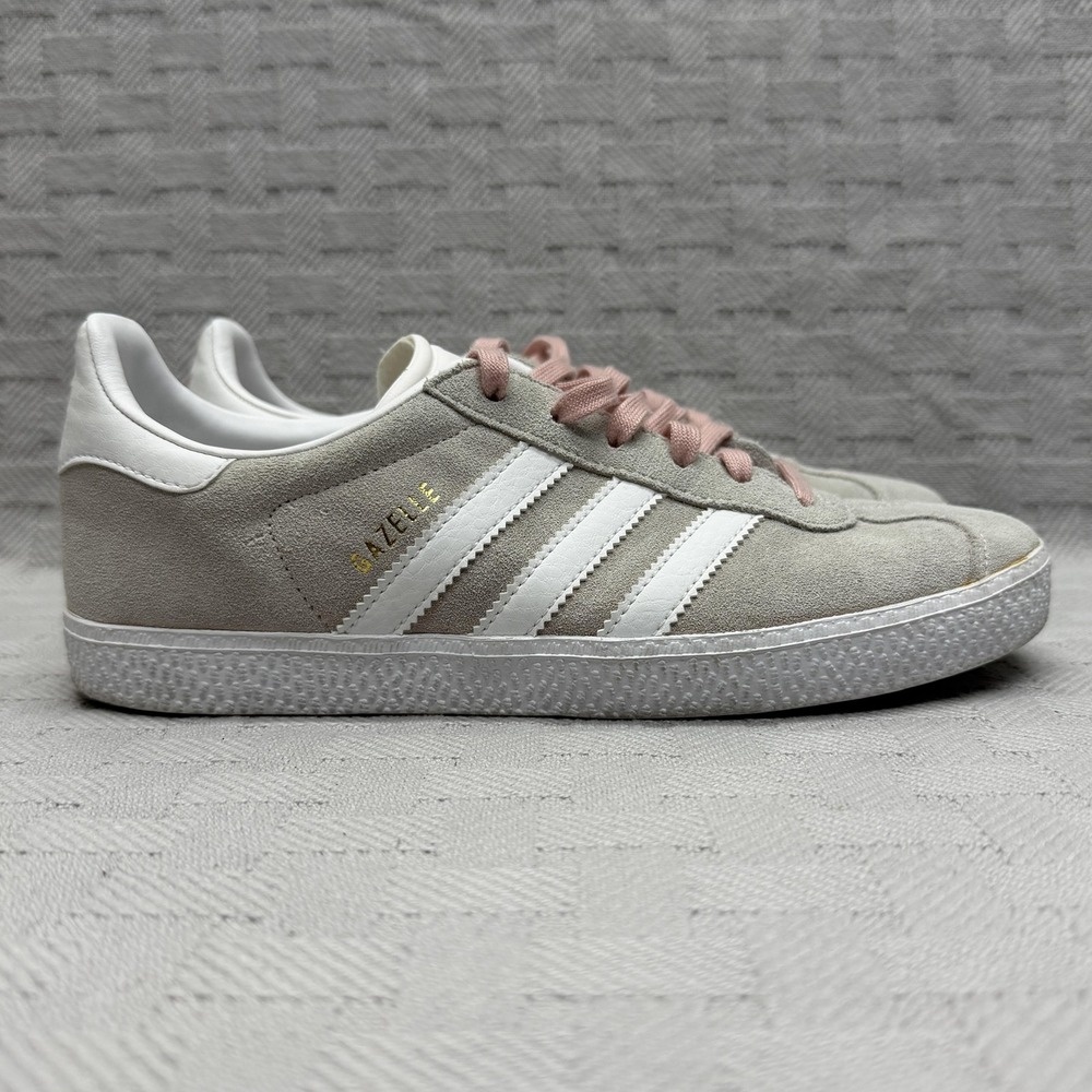 Adidas Gazelle Icy Pink Shoes Womens Size 4.5 Gray Suede Low Top Sneakers BY9544